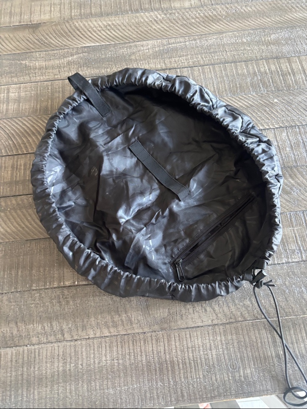 Black Drawstring woman’s cosmetic bag